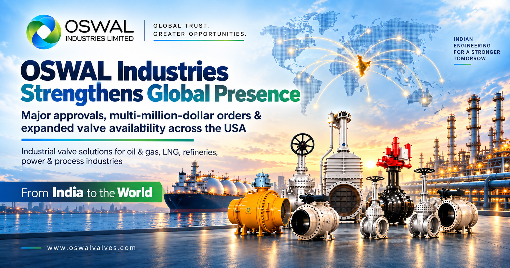 Oswal Industries Expands Global Presence with Major Orders